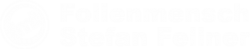 Logo Folienmensch weiß mit Text 400 Breit